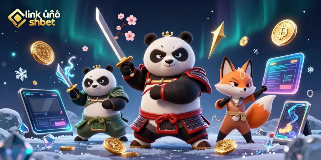 Engage in thrilling action with link vào shbet as characters celebrate winning in a vibrant casino scene.