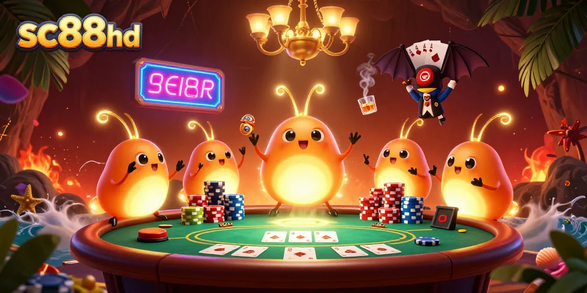 Experience the thrill of sc88hd as glowworms illuminate a vibrant cave casino scene.