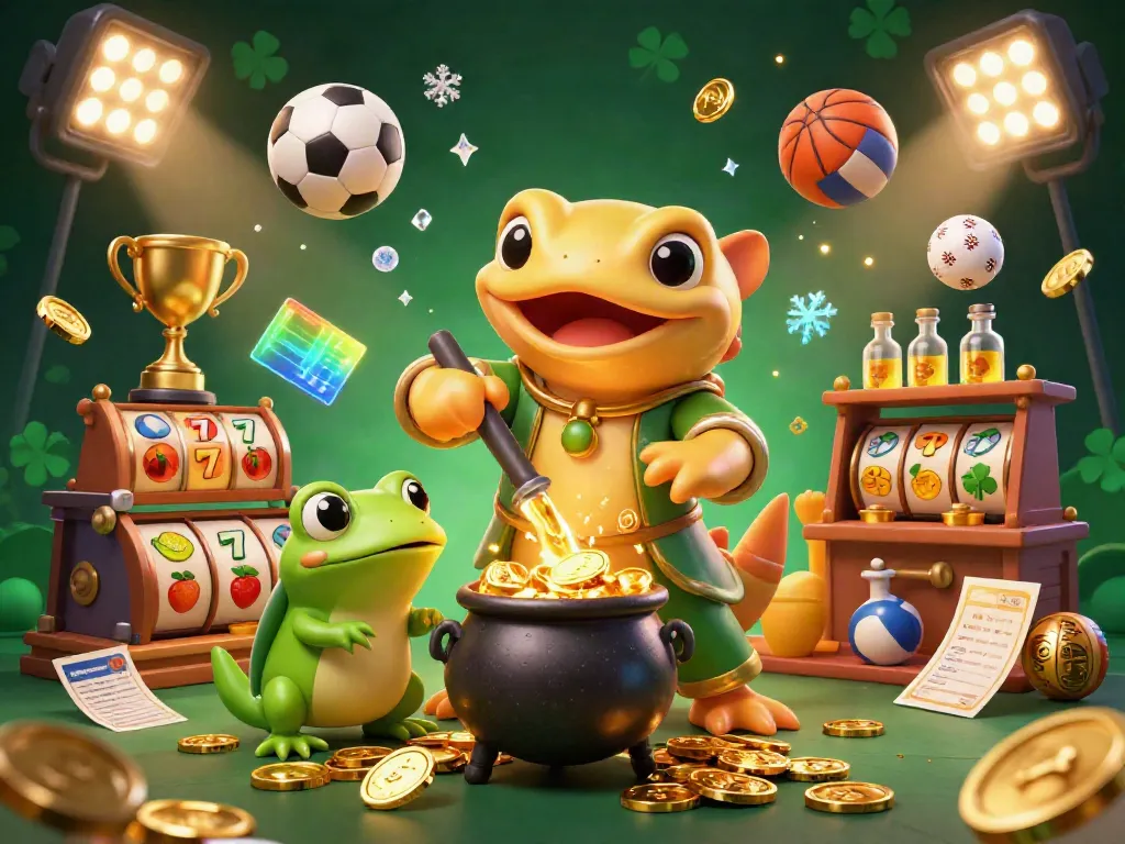 Experience situs slot excitement with a golden salamander alchemist crafting riches in a magical setting.