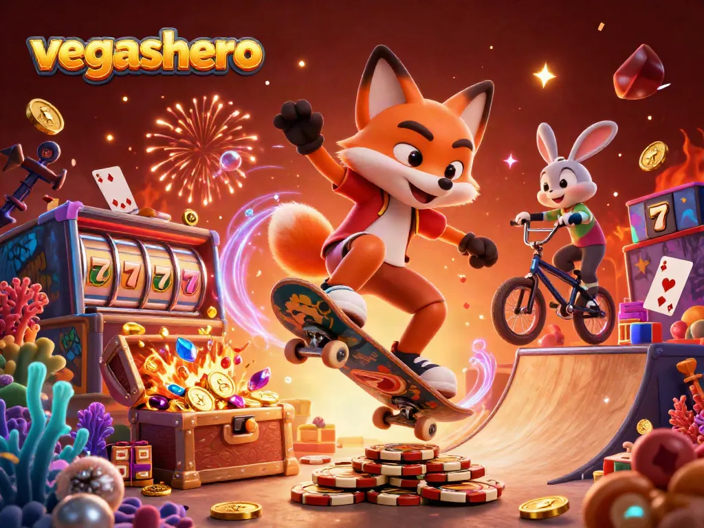 Experience thrilling wins at vegashero with a vibrant scene of casino gaming excitement.