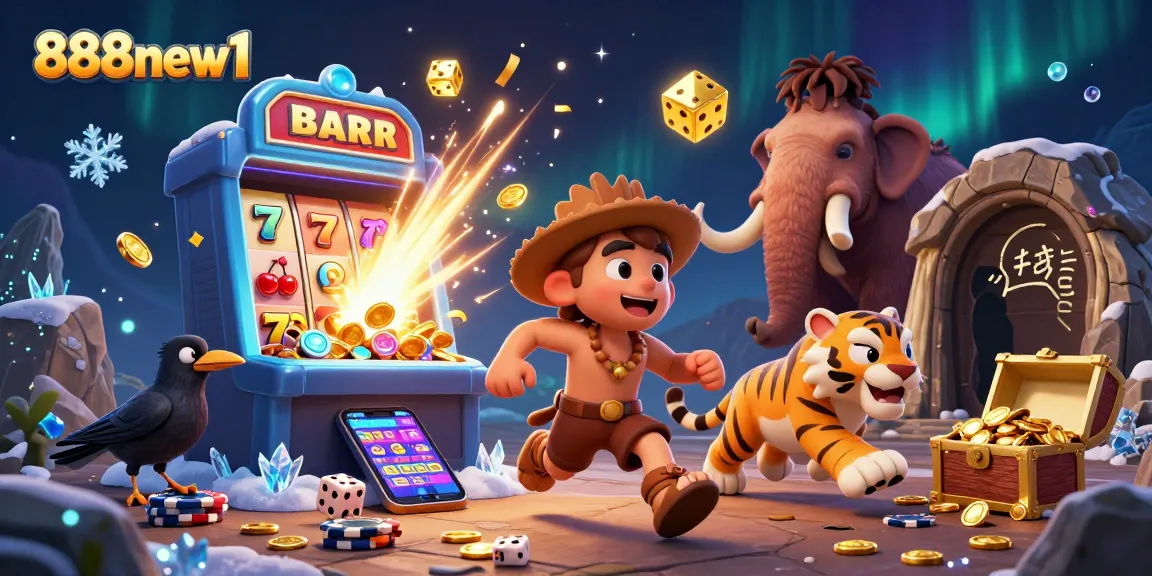 Experience the thrill of 888new1 with exciting slot machines and vibrant casino elements.