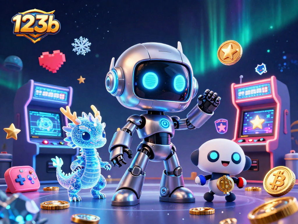 Engage with 123b in an elaborate casino adventure featuring vibrant gaming elements and futuristic characters.