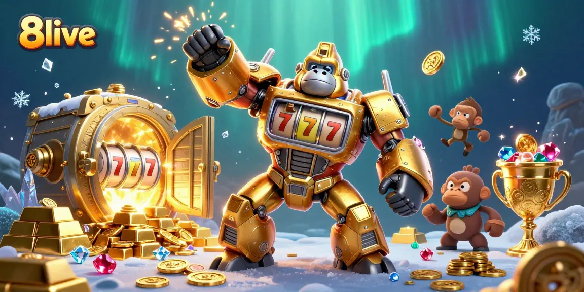 Experience thrilling wins at 8live with vibrant golden treasures and dynamic gaming action.