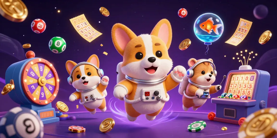 Engage in thrilling gaming at sc88 with 3D astronaut corgi and vibrant casino elements.
