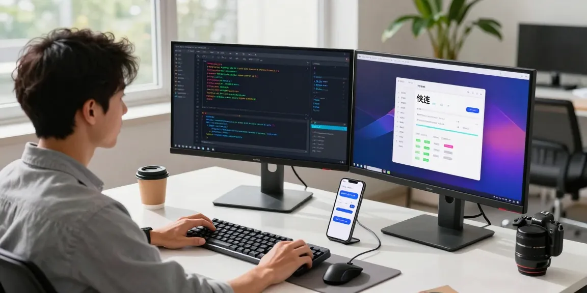 快连 technology workspace highlighting application performance and user experience in a modern office setup.