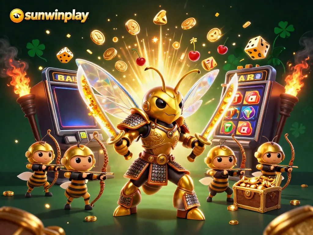 Experience the thrill of sunwinplay with golden hornet samurai and immersive casino game elements bursting with joy.