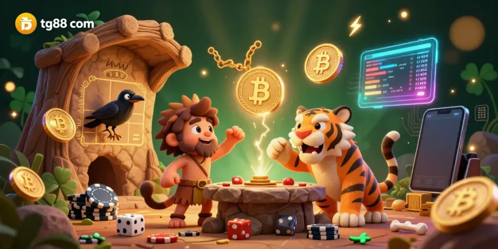 Engage with top games on tg88 com while experiencing the excitement of a vibrant, prehistoric casino atmosphere.