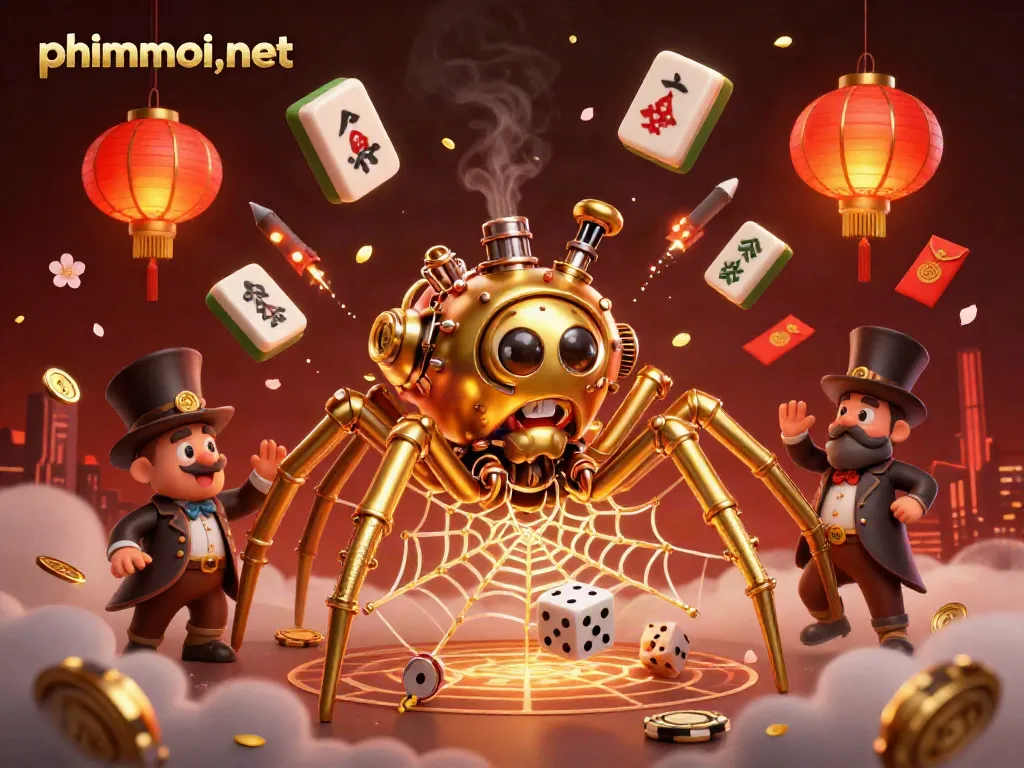 Experience thrilling gameplay with phimmoi,net as a steampunk spider weaves a web of luck and chance.