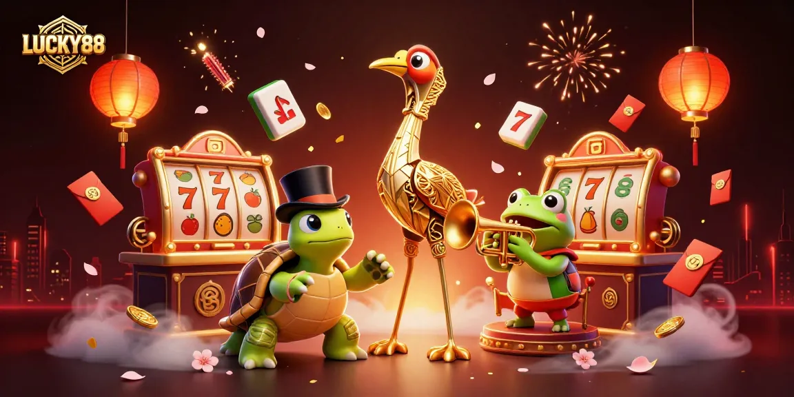Experience the excitement of LUCKY88 with vibrant, interactive casino elements.