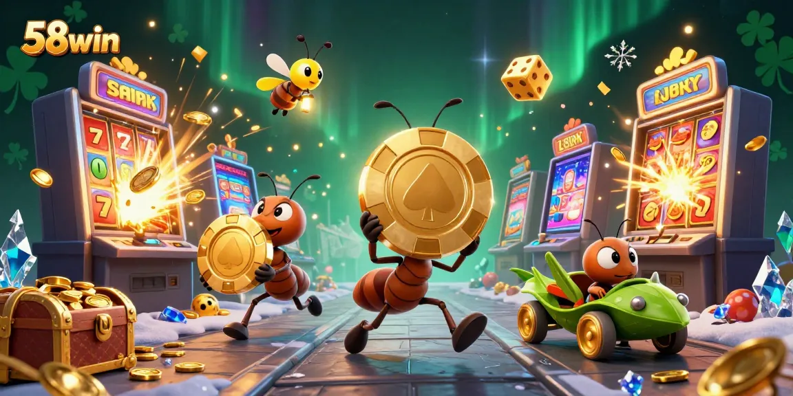 Engage with 58win's thrilling online casino adventure featuring lively 3D characters and golden rewards.