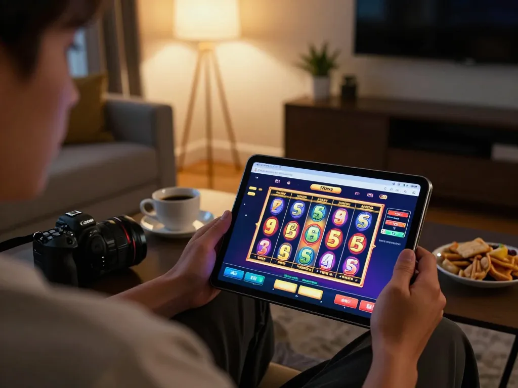 Engage with 79king casino app to spin colorful slots on a cozy gaming tablet setup