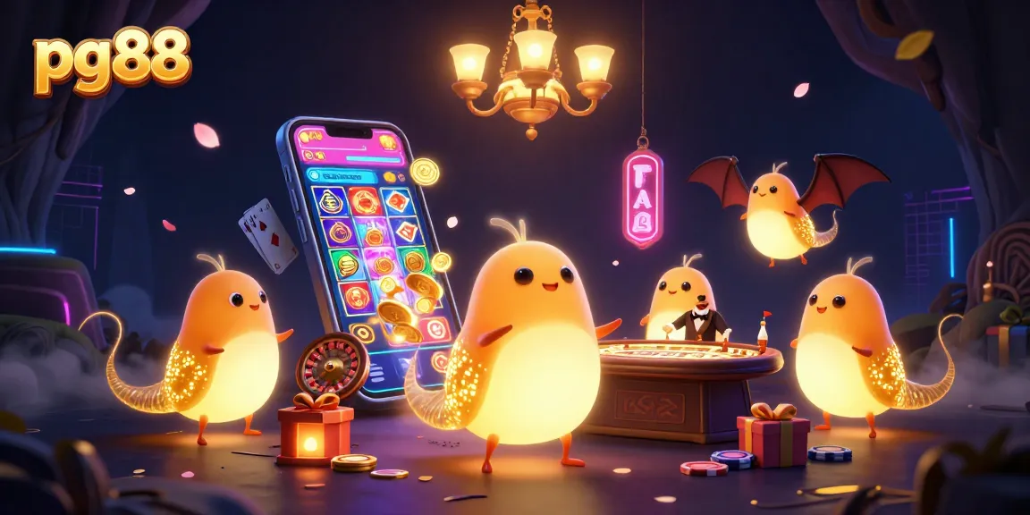 Engage in dynamic gameplay with pg88's immersive casino experience, featuring vibrant slots and lively characters.