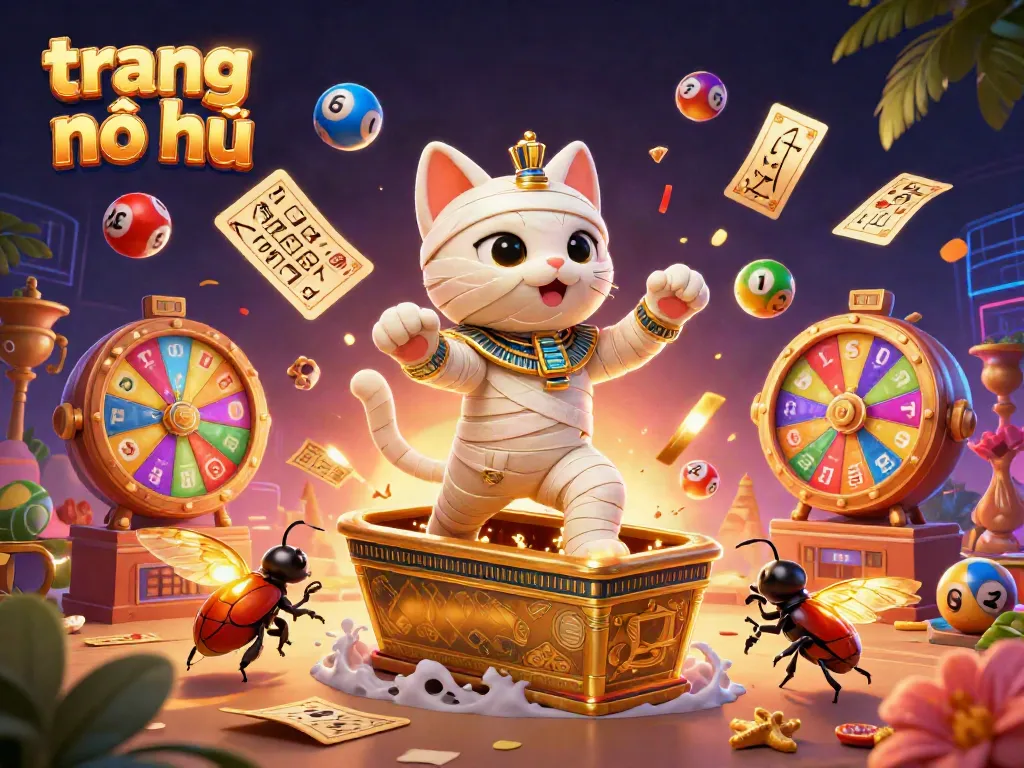 Experience the excitement of trang nổ hũ with vibrant gaming elements and characters bursting with energy.