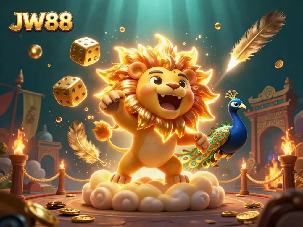 Experience thrilling gameplay at JW88 with vibrant casino elements and an immersive 3D illustration.