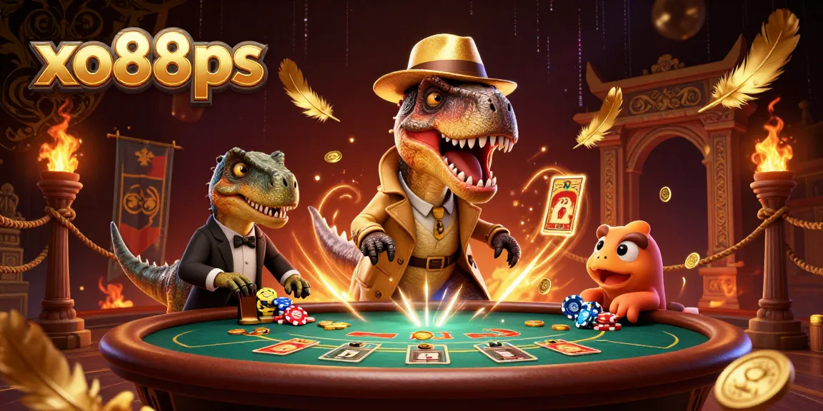 Experience thrilling blackjack with a velociraptor counter at xo88ps, amidst dynamic casino action.