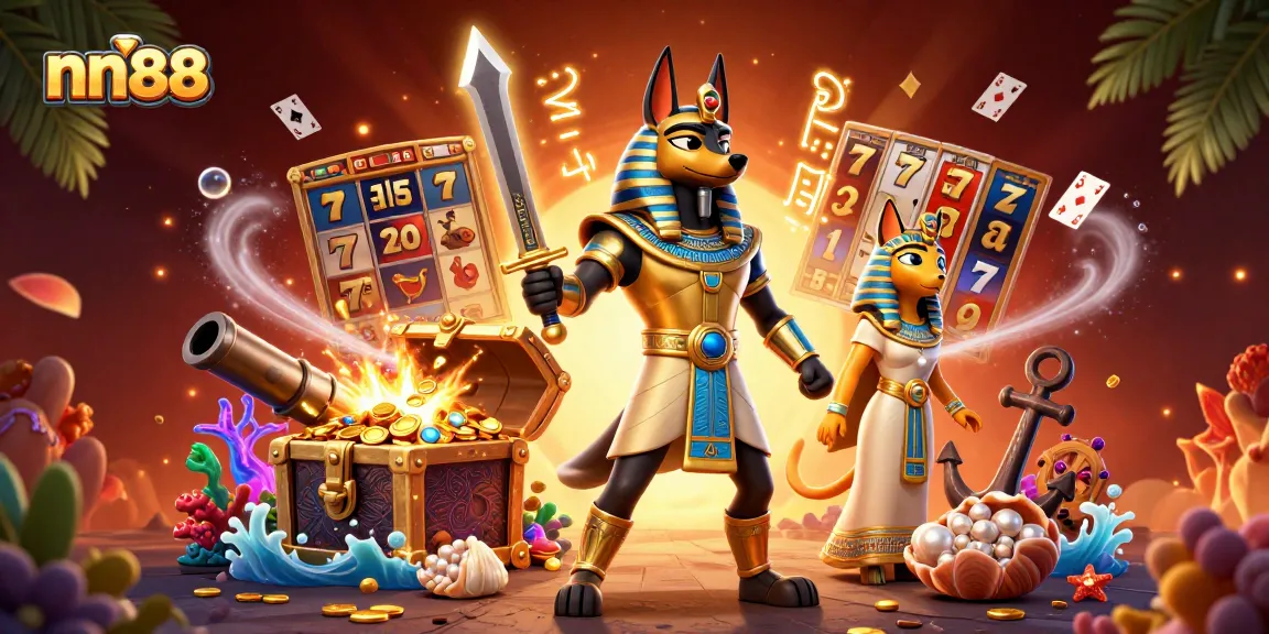 Experience big wins at nn88 with vibrant 3D casino scene showcasing thrilling slot games and dynamic characters.