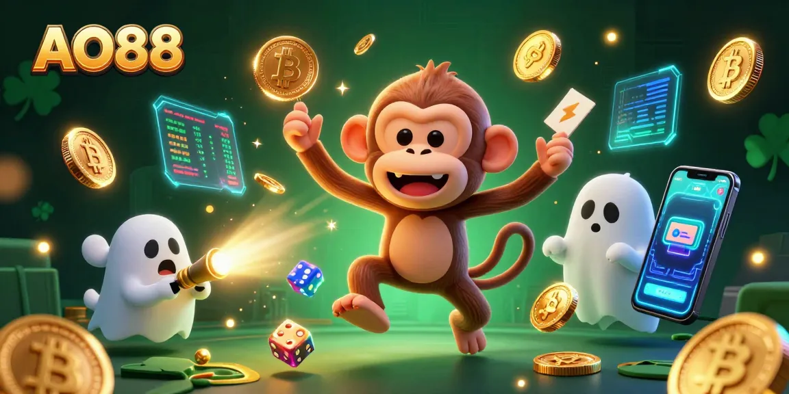 Engage with AO88's thrilling haunted casino adventure with golden coins and whimsical characters!