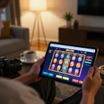 Engage with 79king casino app to spin colorful slots on a cozy gaming tablet setup