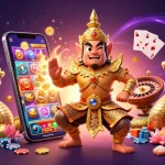 Experience dynamic gaming with 58win com's vibrant 3D illustration showcasing slot action and festive elements.