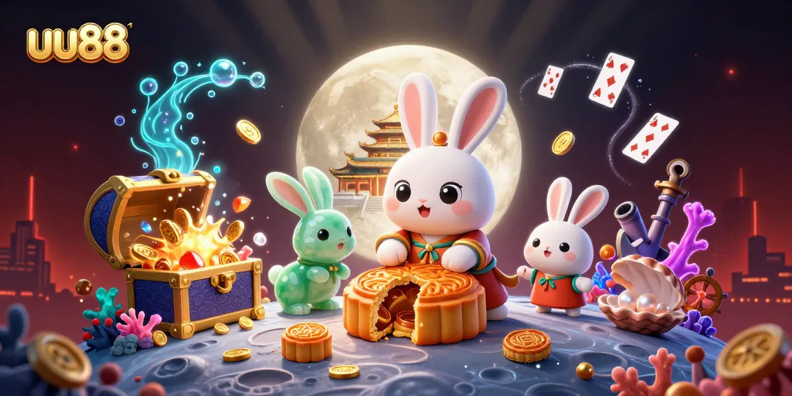 Experience thrilling gaming adventures at uu88 with playful characters amidst dazzling casino treasures.