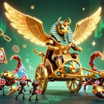Engage in thrilling gambling with KK55's exciting 3D casino illustration featuring a stunning scarab beetle.